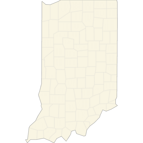 Preview of Blank Printable Map of Indiana Counties