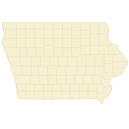 Preview of Blank Map of Iowa Counties