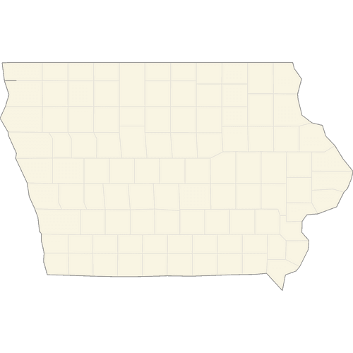 Preview of Blank Printable Map of Iowa Counties