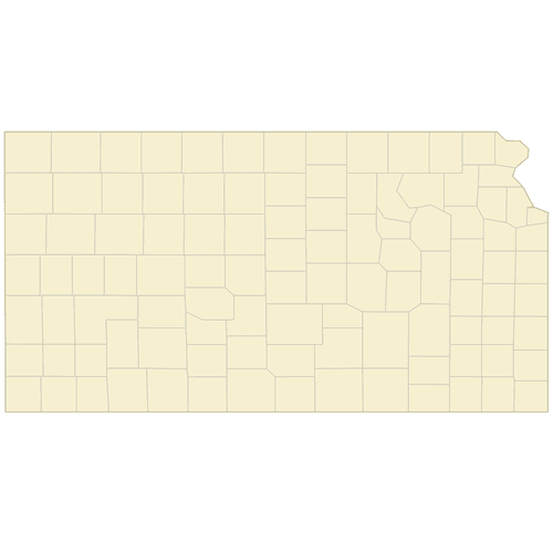 Preview of Blank Map of Kansas Counties