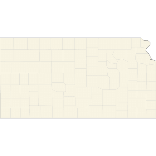 Preview of Blank Printable Map of Kansas Counties