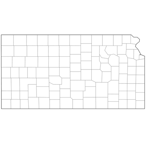 Preview of Outline Map of Kansas Counties