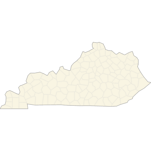 Preview of Blank Printable Map of Kentucky Counties