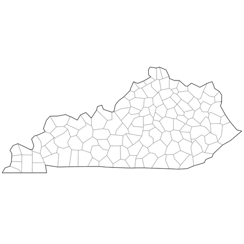 Preview of Outline Map of Kentucky Counties