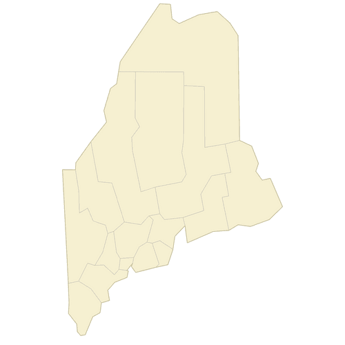 Preview of Blank Map of Maine Counties