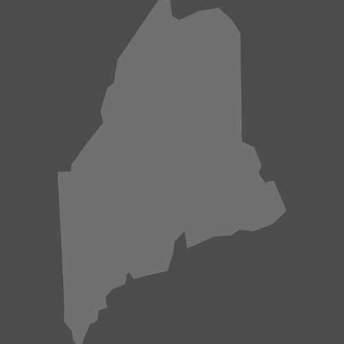 Preview of Blank Printable Map of Maine Counties (Dark Theme)