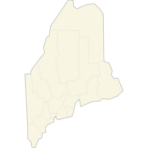 Preview of Blank Printable Map of Maine Counties