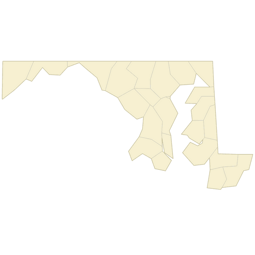 Preview of Blank Map of Maryland Counties