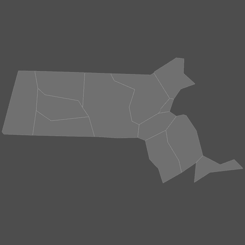 Preview of Blank Map of Massachusetts Counties (Dark)