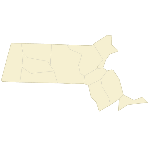 Preview of Blank Map of Massachusetts Counties