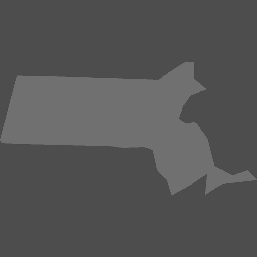 Preview of Blank Printable Map of Massachusetts Counties (Dark Theme)