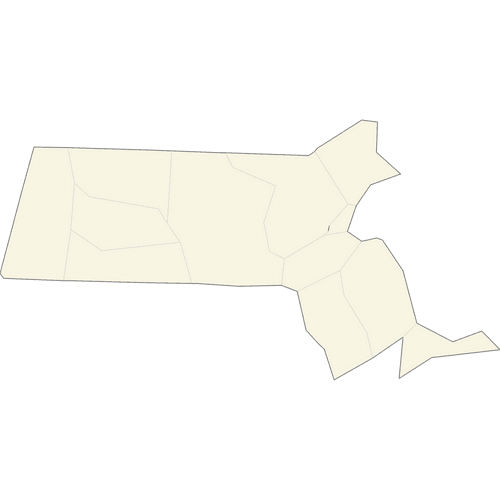 Preview of Blank Printable Map of Massachusetts Counties