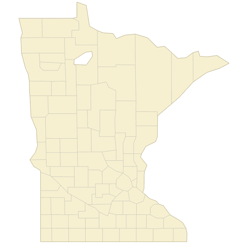 Preview of Blank Map of Minnesota Counties