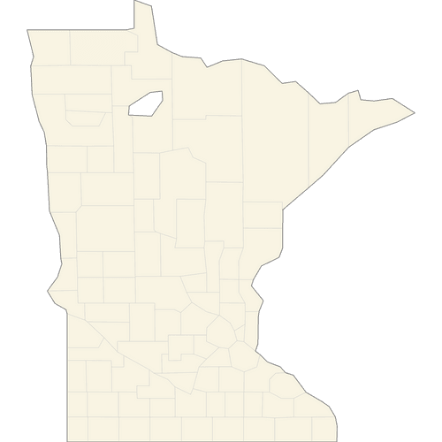 Preview of Blank Printable Map of Minnesota Counties