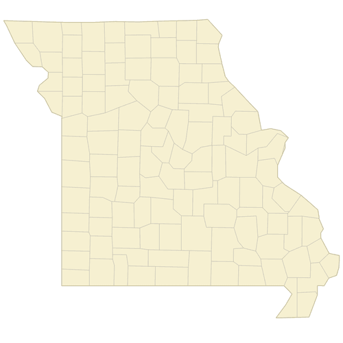 Preview of Blank Map of Missouri Counties