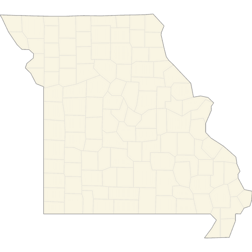 Preview of Blank Printable Map of Missouri Counties