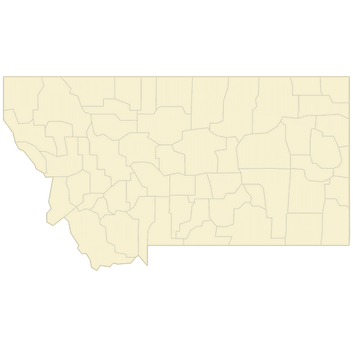 Preview of Blank Map of Montana Counties