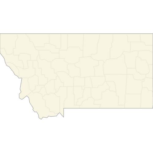 Preview of Blank Printable Map of Montana Counties