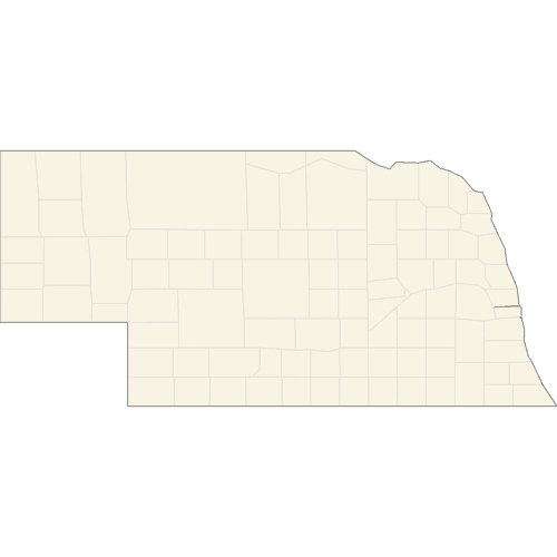 Preview of Blank Printable Map of Nebraska Counties