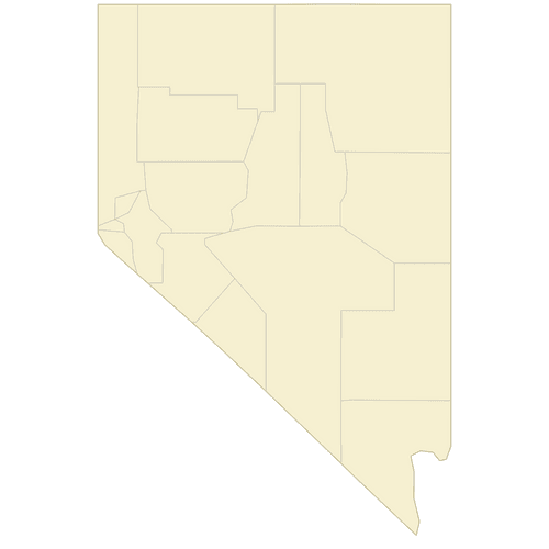 Preview of Blank Map of Nevada Counties