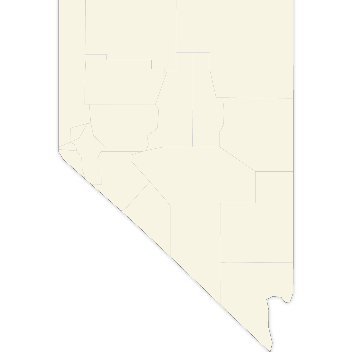 Blank Map of Nevada Counties