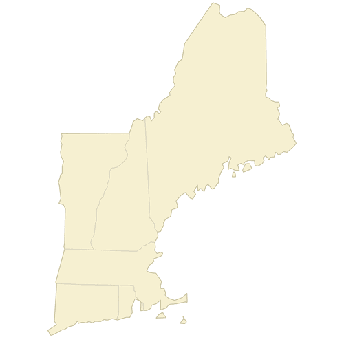 Preview of Blank Map of New England States