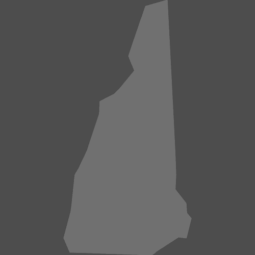 Preview of Blank Printable Map of New Hampshire Counties (Dark Theme)