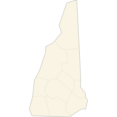 Preview of Blank Printable Map of New Hampshire Counties