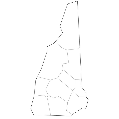 Preview of Outline Map of New Hampshire Counties