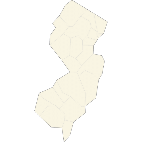 Preview of Blank Printable Map of New Jersey Counties