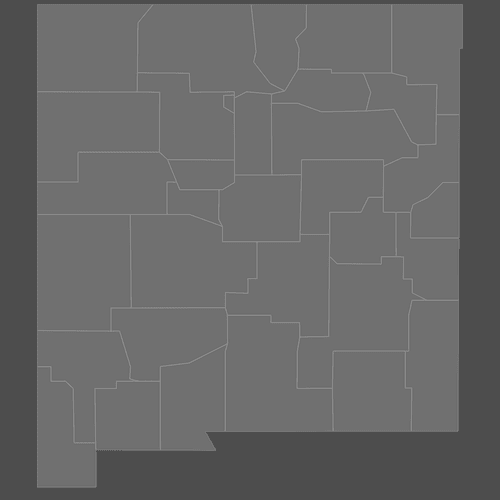 Preview of Blank Map of New Mexico Counties (Dark)