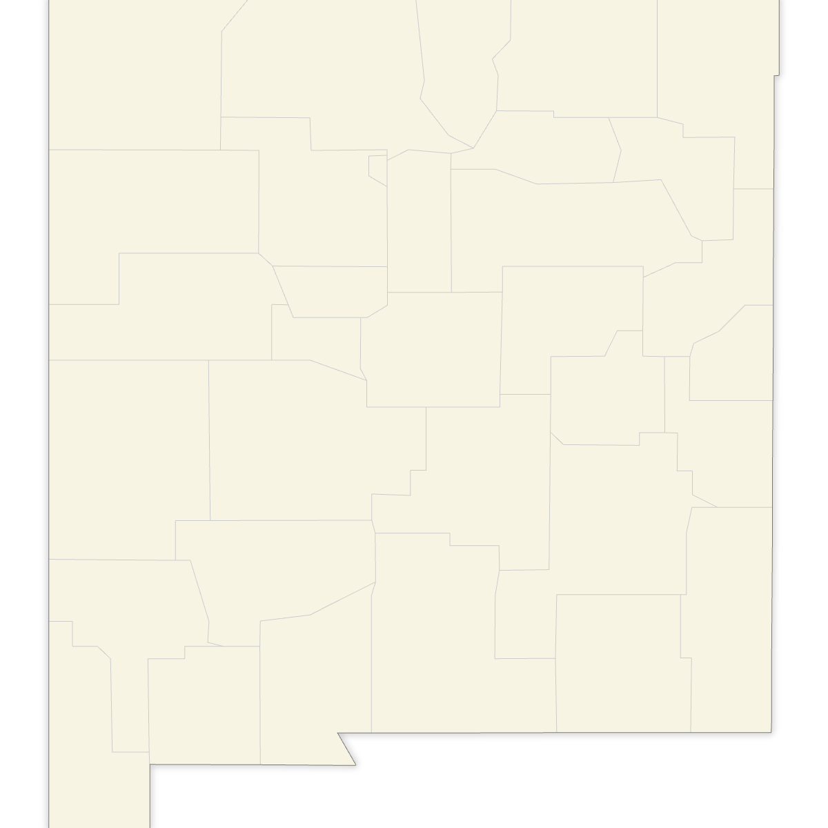 Blank Map of New Mexico Counties