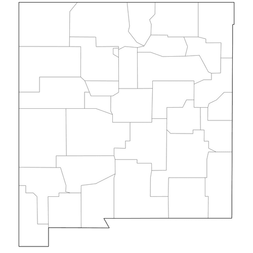 Preview of Outline Map of New Mexico Counties