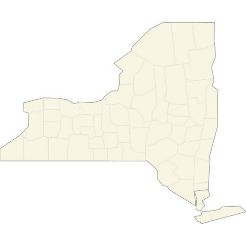 Preview of Blank Printable Map of New York Counties