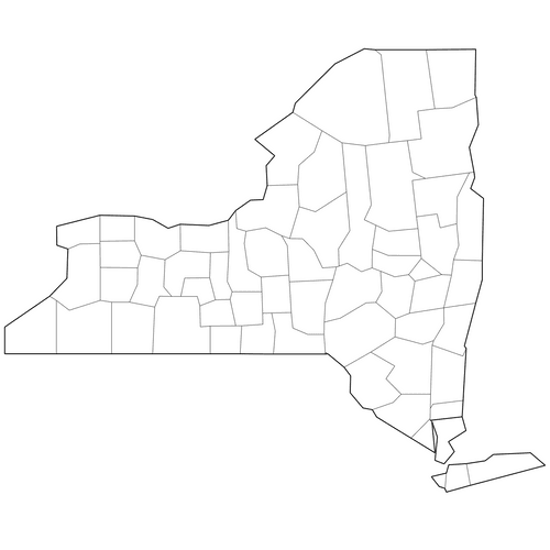 Preview of Outline Map of New York Counties