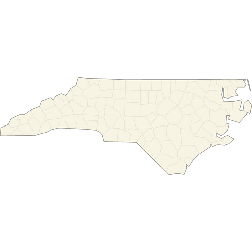 Preview of Blank Printable Map of North Carolina Counties