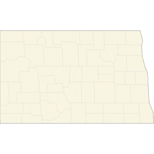 Preview of Blank Printable Map of North Dakota Counties