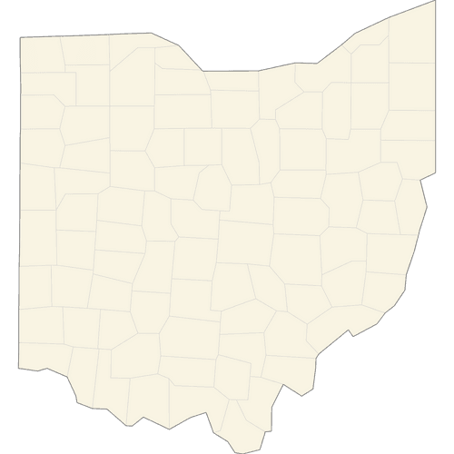 Preview of Blank Printable Map of Ohio Counties