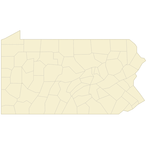 Preview of Vector Map of Pennsylvania Counties