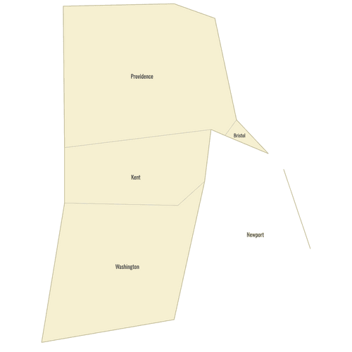 Preview of Labeled Map of Rhode Island Counties