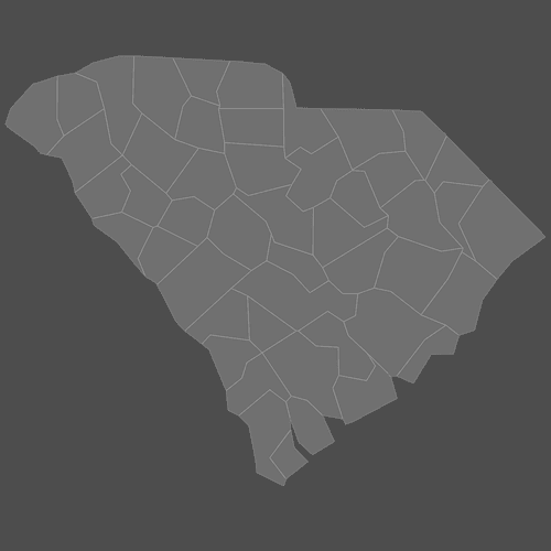 Preview of Blank Map of South Carolina Counties (Dark)