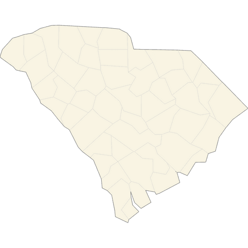 Preview of Blank Printable Map of South Carolina Counties