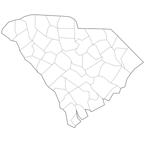 Preview of Outline Map of South Carolina Counties