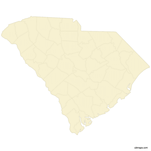 Preview of Vector Map of South Carolina Counties