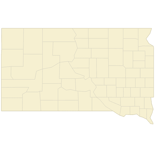 Preview of Blank Map of South Dakota Counties