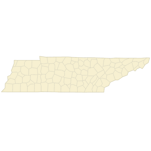 Preview of Blank Map of Tennessee Counties