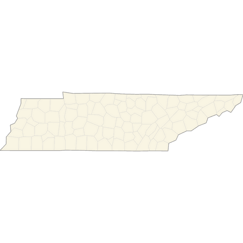 Preview of Blank Printable Map of Tennessee Counties