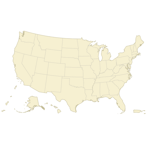 Preview of Blank Map of the United States with Outlying Territories