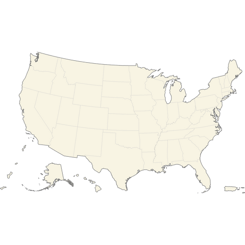 Preview of Blank Printable Map of the United States with Outlying Territories