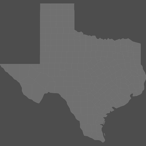 Preview of Blank Printable Map of Texas Counties (Dark Theme)